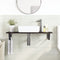vidaXL Basin Shelf Wall Mounted Steel and Solid Wood Oak