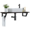 vidaXL Basin Shelf Wall Mounted Steel and Solid Wood Oak