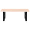 vidaXL Basin Shelf Wall Mounted Steel and Solid Wood Oak