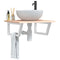 vidaXL Basin Shelf Wall Mounted Steel and Solid Wood Oak