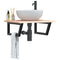 vidaXL Basin Shelf Wall Mounted Steel and Solid Wood Oak
