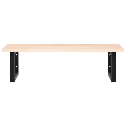 vidaXL Basin Shelf Wall Mounted Steel and Solid Wood Oak