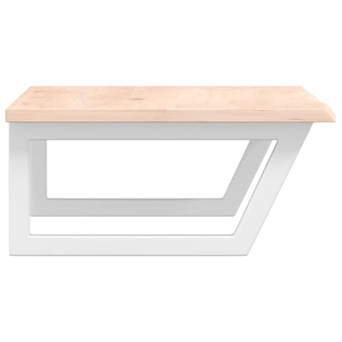 vidaXL Basin Shelf Wall Mounted Steel and Solid Wood Oak