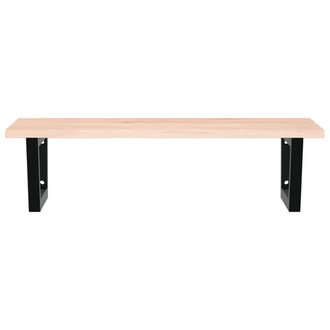 vidaXL Basin Shelf Wall Mounted Steel and Solid Wood Oak