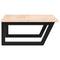 vidaXL Basin Shelf Wall Mounted Steel and Solid Wood Oak
