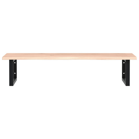 vidaXL Basin Shelf Wall Mounted Steel and Solid Wood Oak