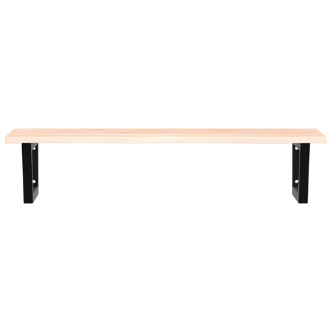 vidaXL Basin Shelf Wall Mounted Steel and Solid Wood Oak