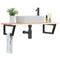 vidaXL Basin Shelf Wall Mounted Steel and Solid Wood Oak