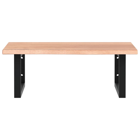 vidaXL Basin Shelf Wall Mounted Steel and Solid Wood Oak
