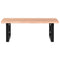 vidaXL Basin Shelf Wall Mounted Steel and Solid Wood Oak