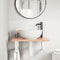 vidaXL Basin Shelf Wall Mounted Steel and Solid Wood Oak