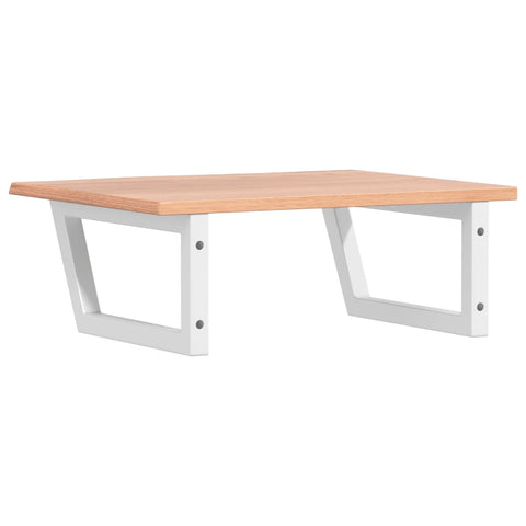 vidaXL Basin Shelf Wall Mounted Steel and Solid Wood Oak