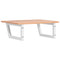 vidaXL Basin Shelf Wall Mounted Steel and Solid Wood Oak
