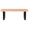 vidaXL Basin Shelf Wall Mounted Steel and Solid Wood Oak