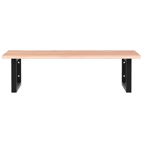 vidaXL Basin Shelf Wall Mounted Steel and Solid Wood Oak