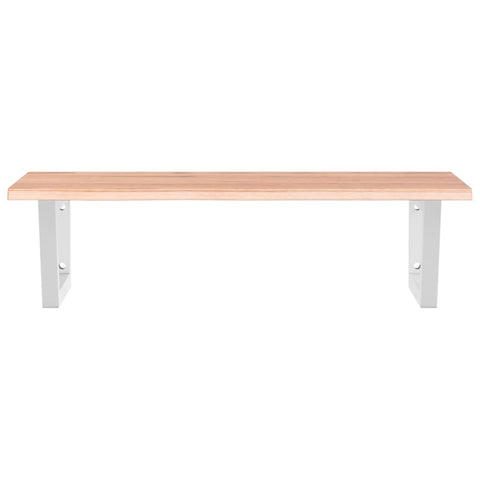 vidaXL Basin Shelf Wall Mounted Steel and Solid Wood Oak