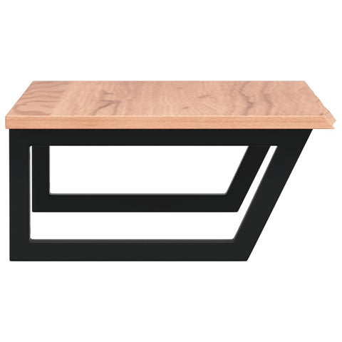 vidaXL Basin Shelf Wall Mounted Steel and Solid Wood Oak