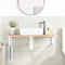 vidaXL Basin Shelf Wall Mounted Steel and Solid Wood Oak