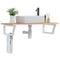 vidaXL Basin Shelf Wall Mounted Steel and Solid Wood Oak