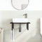 vidaXL Basin Shelf Wall Mounted Steel and Solid Wood Oak