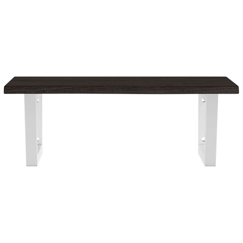 vidaXL Basin Shelf Wall Mounted Steel and Solid Wood Oak