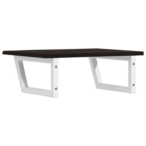 vidaXL Basin Shelf Wall Mounted Steel and Solid Wood Oak