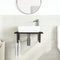 vidaXL Basin Shelf Wall Mounted Steel and Solid Wood Oak