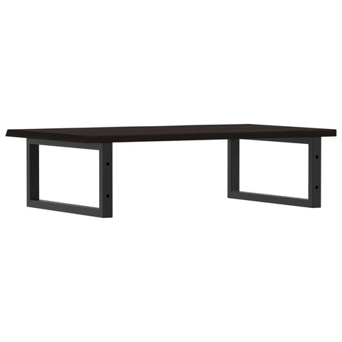 vidaXL Basin Shelf Wall Mounted Steel and Solid Wood Oak