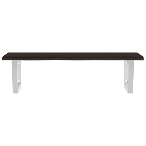 vidaXL Basin Shelf Wall Mounted Steel and Solid Wood Oak