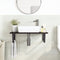 vidaXL Basin Shelf Wall Mounted Steel and Solid Wood Oak