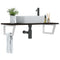 vidaXL Basin Shelf Wall Mounted Steel and Solid Wood Oak