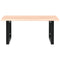 vidaXL Basin Shelf Wall Mounted Steel and Solid Wood Oak