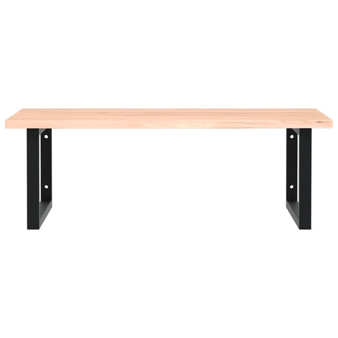 vidaXL Basin Shelf Wall Mounted Steel and Solid Wood Oak