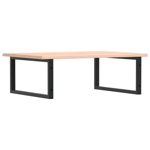 vidaXL Basin Shelf Wall Mounted Steel and Solid Wood Oak