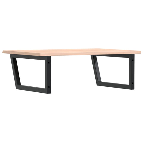 vidaXL Basin Shelf Wall Mounted Steel and Solid Wood Oak