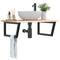vidaXL Basin Shelf Wall Mounted Steel and Solid Wood Oak