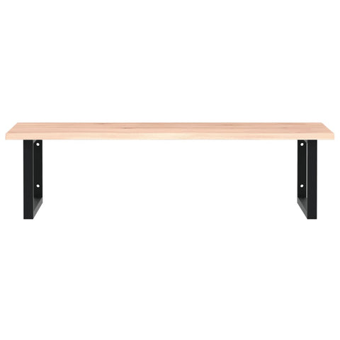 vidaXL Basin Shelf Wall Mounted Steel and Solid Wood Oak