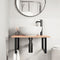 vidaXL Basin Shelf Wall Mounted Steel and Solid Wood Oak