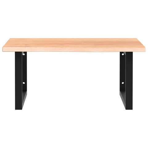 vidaXL Basin Shelf Wall Mounted Steel and Solid Wood Oak
