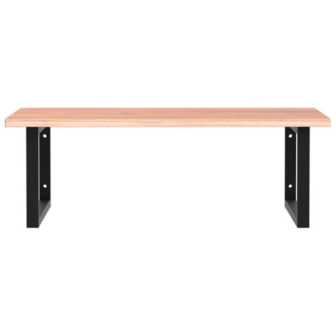 vidaXL Basin Shelf Wall Mounted Steel and Solid Wood Oak