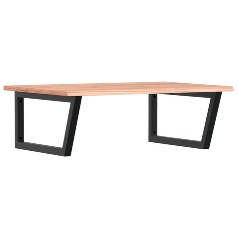 vidaXL Basin Shelf Wall Mounted Steel and Solid Wood Oak