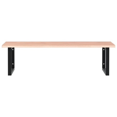 vidaXL Basin Shelf Wall Mounted Steel and Solid Wood Oak
