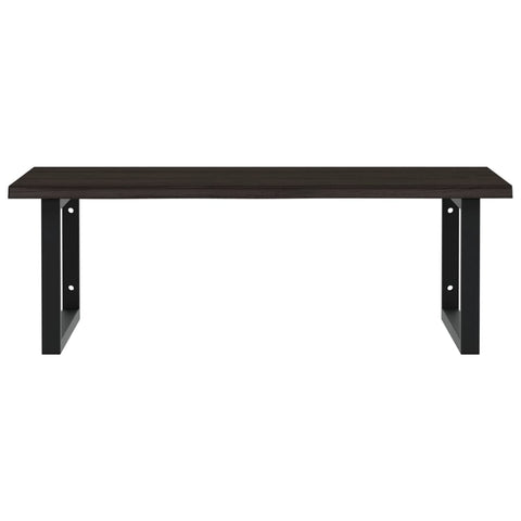 vidaXL Basin Shelf Wall Mounted Steel and Solid Wood Oak
