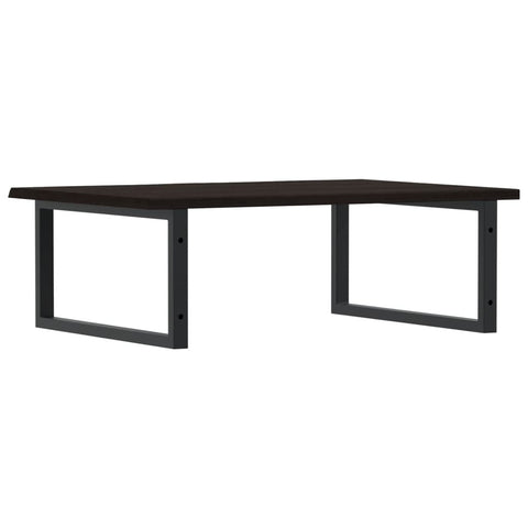 vidaXL Basin Shelf Wall Mounted Steel and Solid Wood Oak