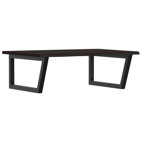 vidaXL Basin Shelf Wall Mounted Steel and Solid Wood Oak