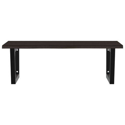 vidaXL Basin Shelf Wall Mounted Steel and Solid Wood Oak