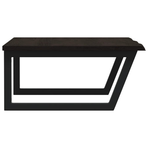 vidaXL Basin Shelf Wall Mounted Steel and Solid Wood Oak