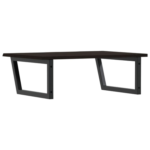 vidaXL Basin Shelf Wall Mounted Steel and Solid Wood Oak