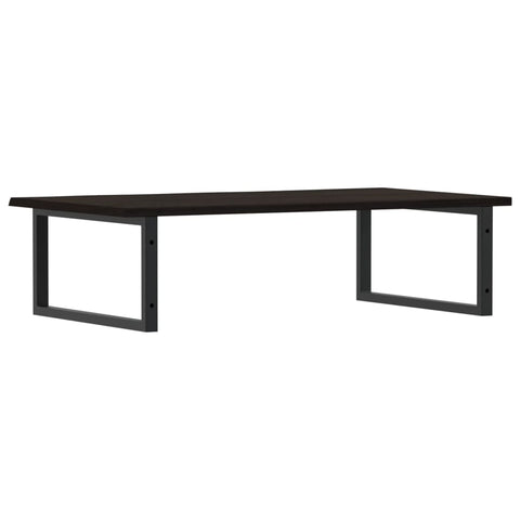 vidaXL Basin Shelf Wall Mounted Steel and Solid Wood Oak