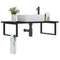 vidaXL Basin Shelf Wall Mounted Steel and Solid Wood Oak